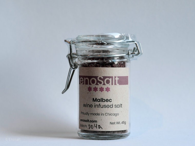 Malbec Wine Infused Salt | Great Wine Gift for a Wine Lover