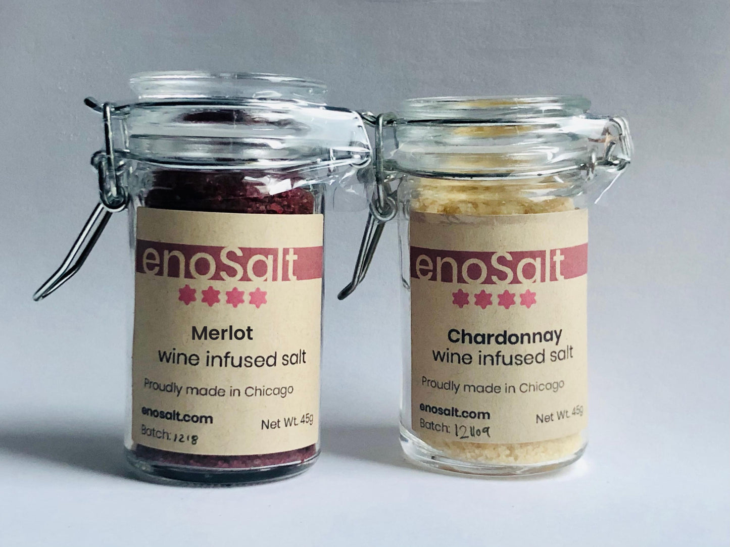 Merlot & Chardonnay | Wine Infused Salt Cellar Gift Set