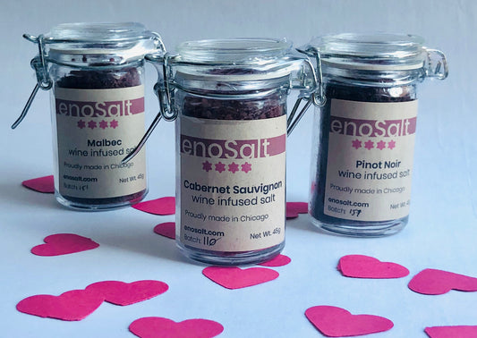 Red Wine Salt Gift Set - Malbec, Cab Sauvignon, and Pinot Noir Wine Salt Gift Set - Gifts for Wine Lovers