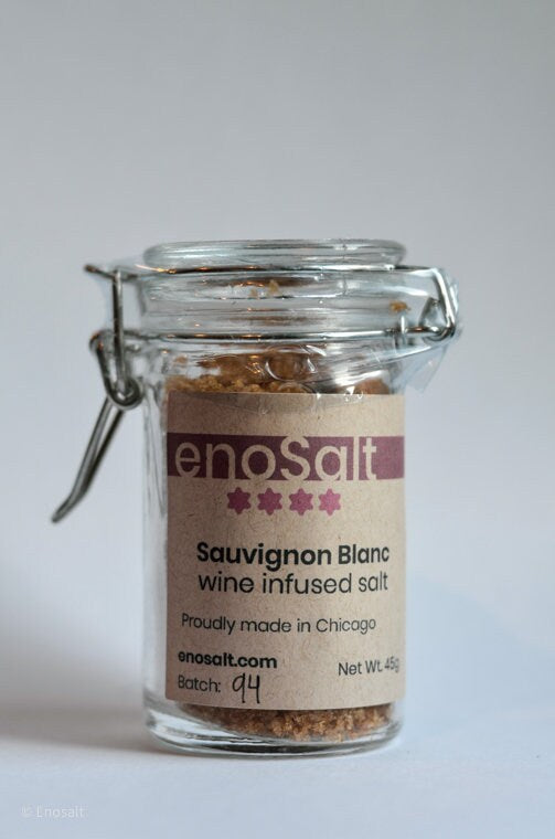 Sauvignon Blanc Wine Salt | White Wine Infused Salt | Wine Gifts |  Salt Cellar Wine Gifts